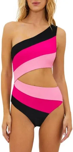 Joyce One Piece Blossom Colorblock Scrunch | One Piece Swimsuit | Beach Riot