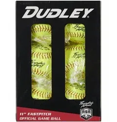 Dudley 4A144 11&#034; Thunder Heat Fastpitch Official Game Balls, Set Of 6