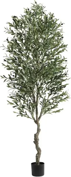  Artificial Olive Tree 6ft Tall Fake Potted Olive Silk Tree with Planter 6 FT 1