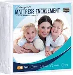 Zippered Mattress Encasement Full - 100% Waterproof and Bed Bug Proof Mattres...