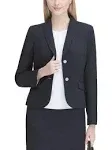 Calvin Klein Womens Notch Collar Suit Separate Two-Button Blazer