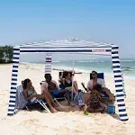 Beach Canopy - Beach Shade Cabana, Easy to Setup, Folds to Just 3'5", Perfect for Family Beach Days CoolCabanas