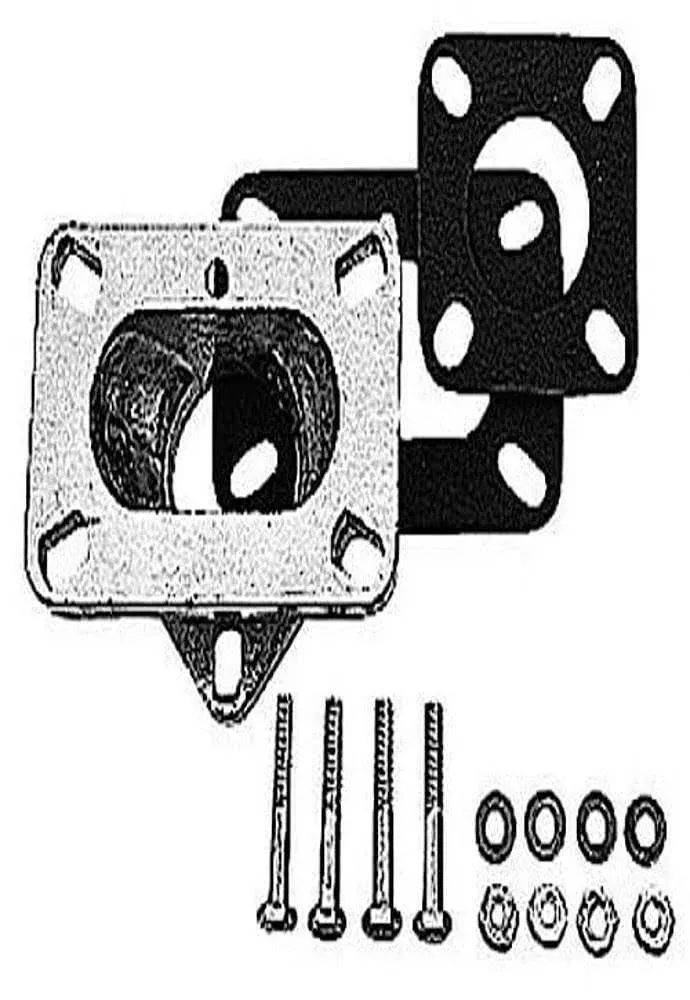 Trans-Dapt Performance 1-5/8 in. Tall, 2BBL Carb to 1BBL Manifold Carburetor Adapter -Cast Aluminum