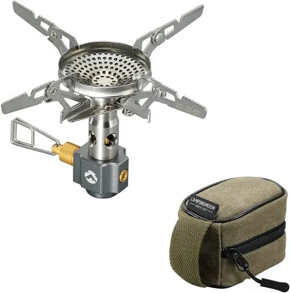 Campingmoon Canister Stove Compact Foldable w/Micro Regulator 4Flex w/o Igniter XD-2-NE