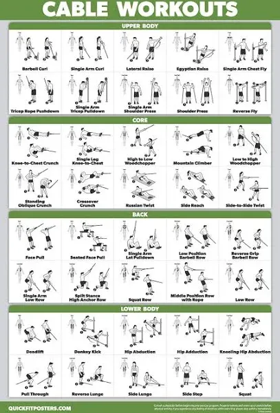 QuickFit Cable Machine Workout Poster