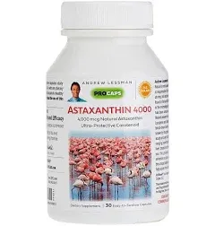 Andrew Lessman Astaxanthin 360 Softgels - 4000 Mcg Natural Astaxanthin, Powerful Anti-Oxidant Carotenoid. Protection for Eyes, Heart, Skin and More. No Additives. Easy to Swallow Softgels - vitamenstore.com