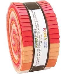 Jelly Roll Kona Cotton Solids Ash Colorstory Light Gray Roll-Ups Precuts M529.18