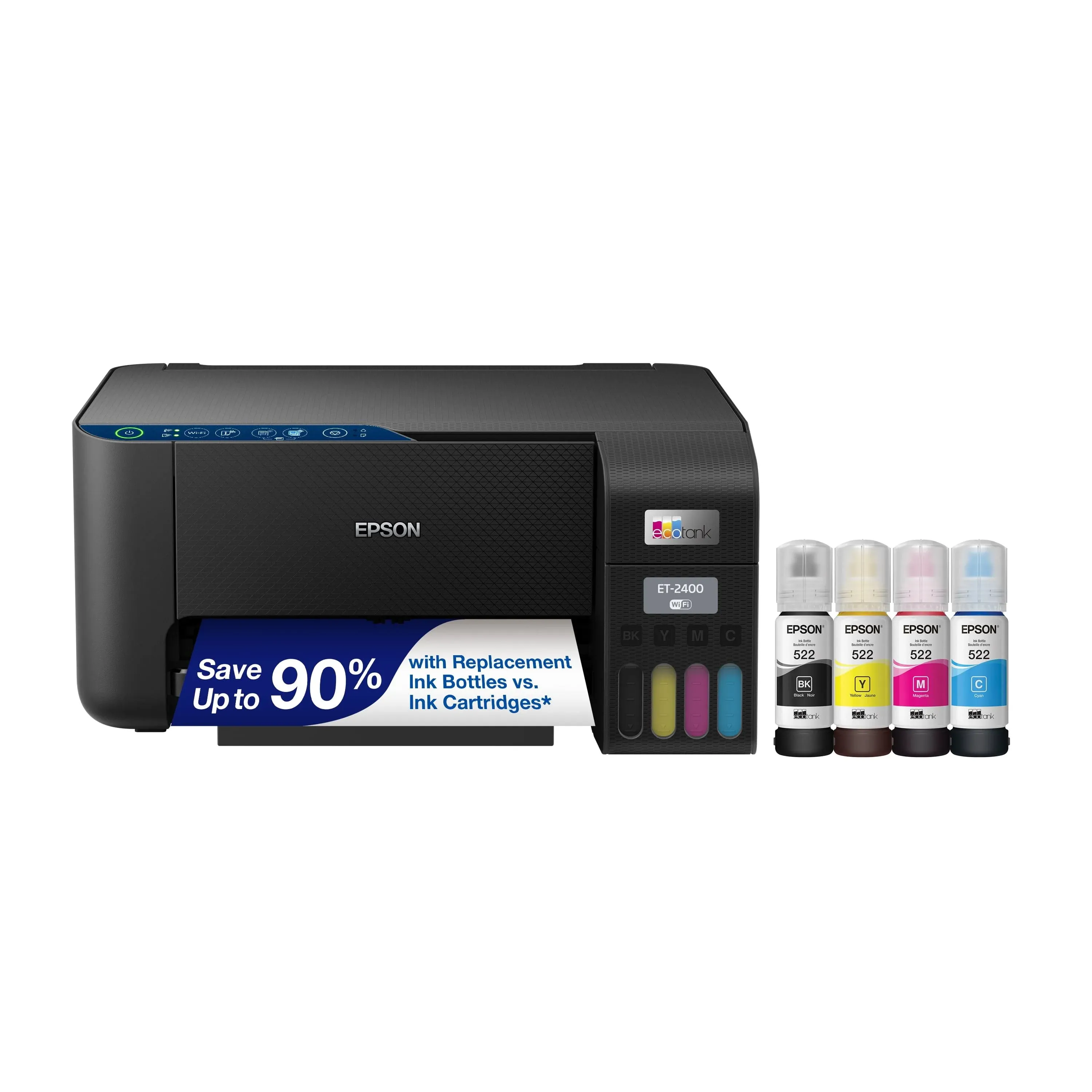 Epson EcoTank ET-2400 Wireless Color All-in-One Cartridge-Free Supertank Printer with Scan and Copy