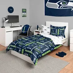 FOCO NFL Team Logo Bed in a Bag Comforter Sheets Pillow Cases Bedding 5-Piece Set