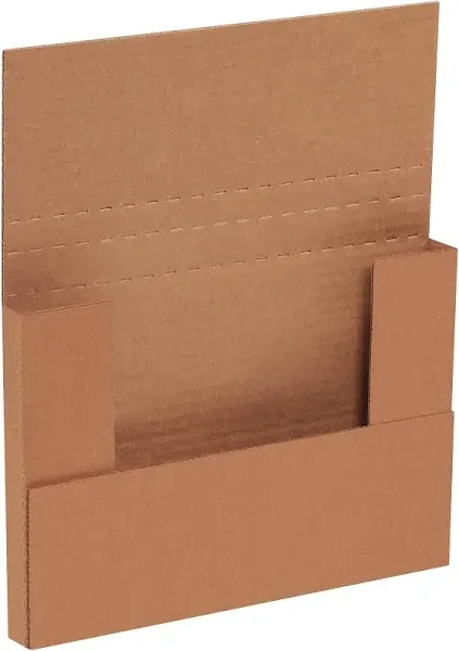 Aviditi Kraft Easy-Fold Corrugated Cardboard Mailing Boxes, 9 5/8 x 6 5/8 x 1 1/