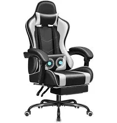 Homall Gaming Chair, Video Game Chair with Footrest and Massage Lumbar Support, Ergonomic Computer Chair Height Adjustable with Swivel Seat and Headr