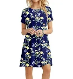 Ppyoung Women's Casual T-Shirt Dress