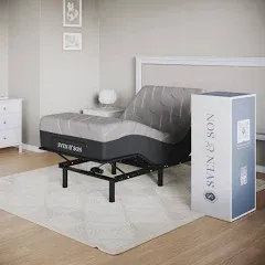 Sven & Son Essential Adjustable Bed Base (Frame) + 10 inch Memory Foam Matt (Firm), Easy Assembly, Head and Foot Lift, Memory Positions, Zero Gravity, Wireless Remote - King