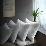 Pack of 4 18x18in Bedding Throw Pillows Insert Ultra Soft Bed &amp; Couch Sofa Decor