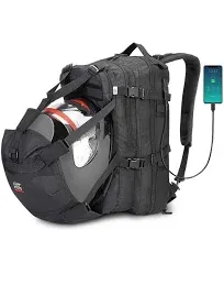 Motorcycle Helmet Backpack Bag for Men with USB Charging Port, Waterproof, Recha