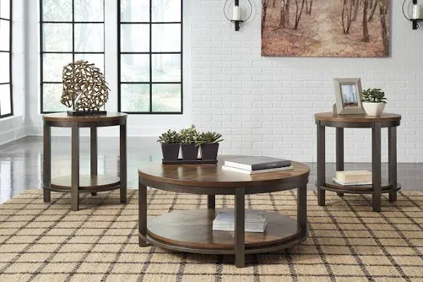 Ashley Roybeck Table (Set of 3) Brown