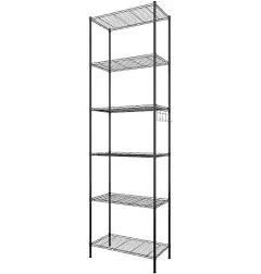 Himimi 6Tier Wire Shelving Unit Free Standing Shelf Metal Storage Shelves Heavy Duty Organizer Rack for Garage Kitchen Liv