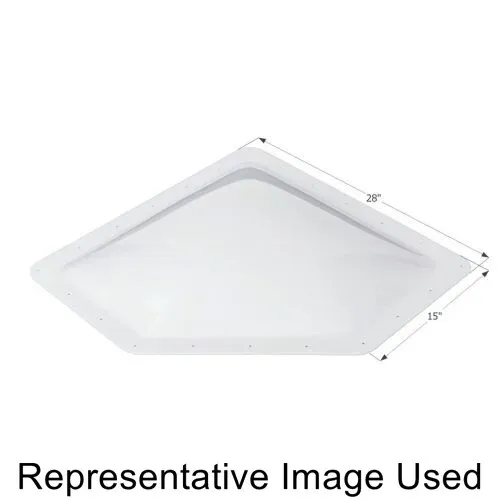 Icon 01867 RV Trailer Neo Angle Outer Skylight 15&#034; x 28&#034; - White NEW