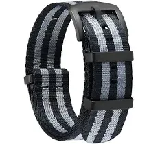 BINLUN Nylon Watch Band Thick G10 Premium Ballistic Nylon Multicolor Replacement Watch Straps with Silver/Black Stainless Steel Buckle for Men Women 18mm 20mm 22mm 24mm