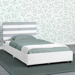 Delta Children Upholstered Twin Size Bed with Headboard