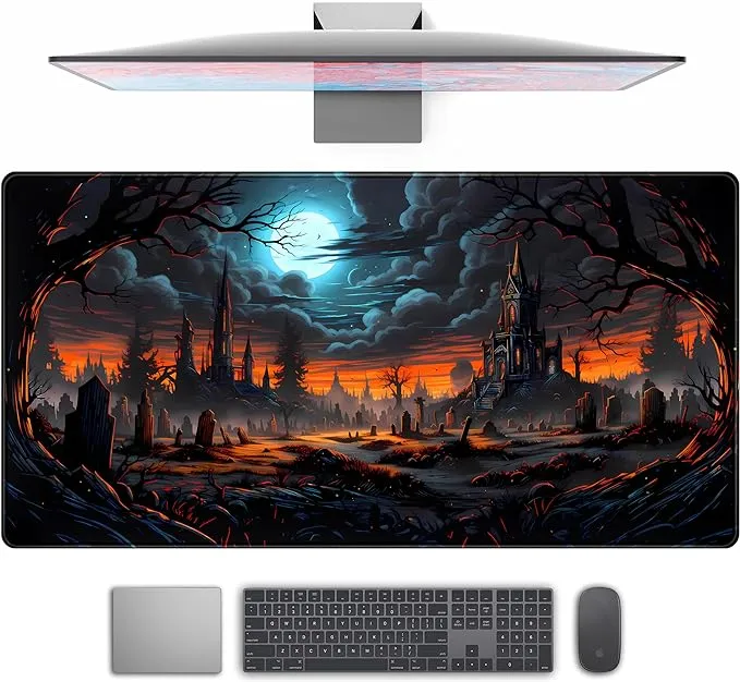 Dark Fantasy Castle Extended Desk Mat