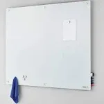 Global Industrial 60"W x 48"H Magnetic Glass Whiteboard, White