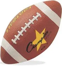 Champion Sports Rubber Sports Ball For Football Intermediate Size Brown RFB2