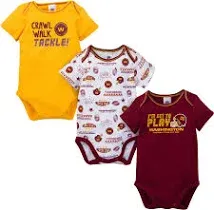 Gerber Unisex Baby NFL Team 3 Pack Short Sleeve Onesie Bodysuit