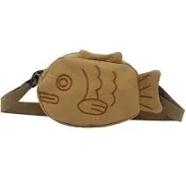 BXCNCKD Cute cartoon fish canvas messenger bag embroidered girl messenger bag