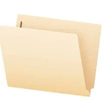 End Tab Expansion Folders, 2 Fasteners, Straight Cut Tab, Letter, Manila, 50/Box