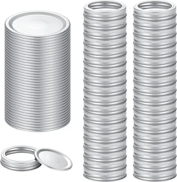 EvaHab 72Pcs Canning Lids with Rings Mouth for Ball Kerr Jars Split-Type Metal Mason Jar Lids for Canning