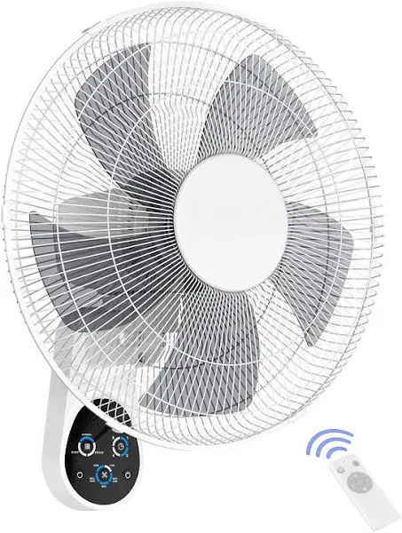 Mirdred 16 Inch 5 Blades 5 Speeds Wall Mount Fan