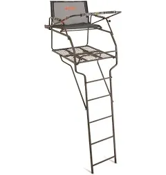 Big Seat Ladder Tree Stand 18 ft Big Game Hunter Steel Treestand  Deer Hunting