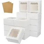 Colovis 30 Pcs White Bakery Boxes with Window