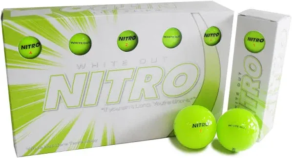 NITRO WHITE OUT GOLF BALLS