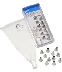 Ateco 14-Piece Cake Decorating Set Silver