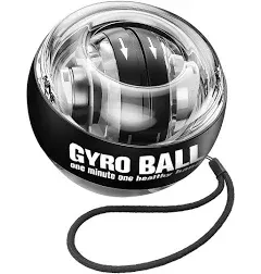 Power Trainer Gyro Wrist Ball Hand Forearm Strengthener Black Case Lights Up