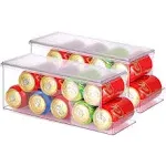 Can Drink Holder with Lid Organizer for Refrigerator Freezer &amp; Kitchen Cabine...