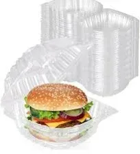 Stock Your Home 5 x 5 Inch Clamshell Takeout Trays