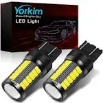 Yorkim 7440 Led Bulb Bright White Lights, T20 Led Bulbs, 7443 Led Bulbs, 7441 Led Bulbs, W21W Led Lights, 7444 Bulbs, for reverse/backup/brake light - 5730 33 SMD pack of 2