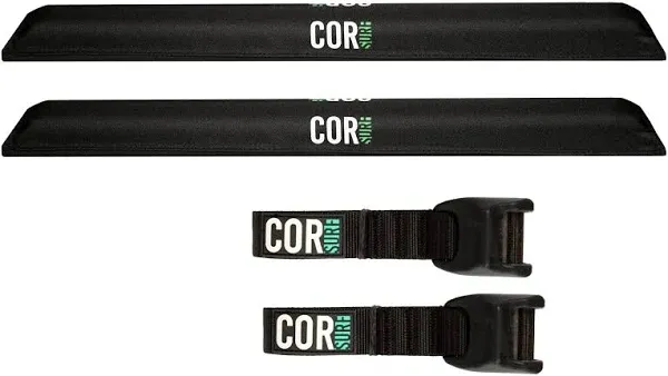 Cor Surf Aero Roof Rack Pad and Premium No-Scratch Buckle Tie Down Straps Silicone for Surf, SUP, Kayak and Canoe