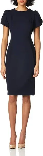 Calvin Klein Women's Tulip-Sleeve Sheath Dress