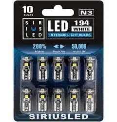 SIR IUS LED 194 LED Bulbs Extremely Super Bright 3030 Chipset for Car truck Inte