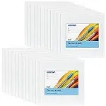 FIXSMITH Canvas Boards for Painting 8x8 inch, Super Value 24 Pack Paint Canvases, White Blank Canvas Panels, 100% Cotton Primed, Painting Art