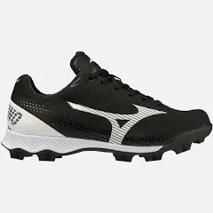 Mizuno Wave Finch Lightrevo Jr Softball Shoe, White-Teal-Pur<wbr/>ple, Size 3 Women 