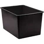 Teacher Created Resources Black Small Plastic Storage Bin