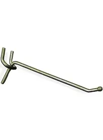 Azar Displays Galvanized Metal Hooks For Pegboard And Slatwall Systems, 4"", Pack Of 50 Hooks