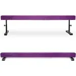 Milliard Adjustable Balance Beam High and Low 8 Feet Floor Beam Suede Gymnastics Competition Style Training with Legs