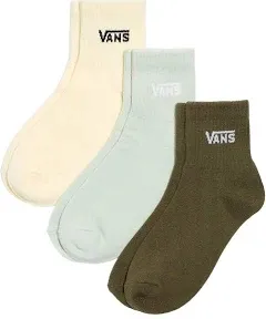 Vans, Women's Half Crew Socks, 3 Pair Pack (White, 6.5-10)