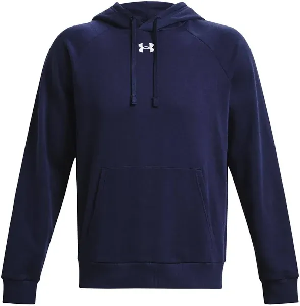 Under Armour Men's Rival Fleece Hoodie, XL, Midnight Navy